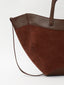 Large suede tote bag 