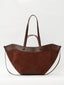 Large suede tote bag 