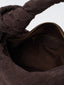 Sac épaule en daim tissé tressé avec nœud