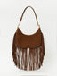 Suede Fringe Shoulder Bag 