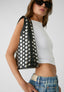 Studded bag vegan leather mix