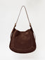 Suede tote bag 