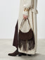 Suede Fringe Shoulder Bag 