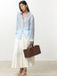 Sac fourre-tout en cuir lisse avec trousse