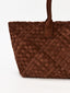 Sac cabas en daim tressé Nina