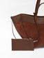 Large suede tote bag 