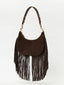 Suede Fringe Shoulder Bag 